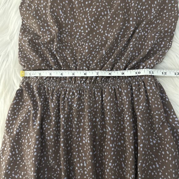 Prana womens XS brown geo pattern strappy hiking dress built in bra - Picture 5 of 13